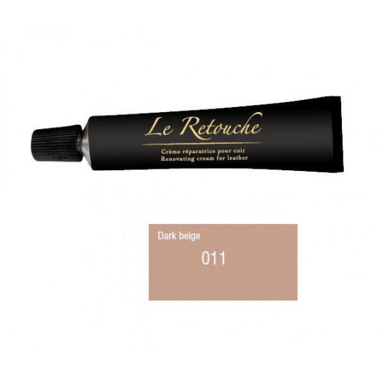 Retoucing cream for smooth leather - Package 25 ml - Color dark beige