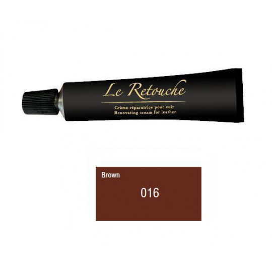 Retoucing cream for smooth leather - Package 25 ml - Color brown