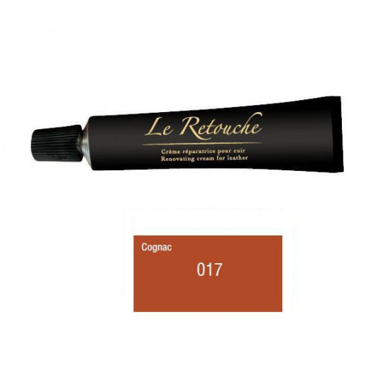 Retoucing cream for smooth leather - Package 25 ml - Color Cognac