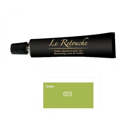 Retoucing cream for smooth leather - Package 25 ml - Color green