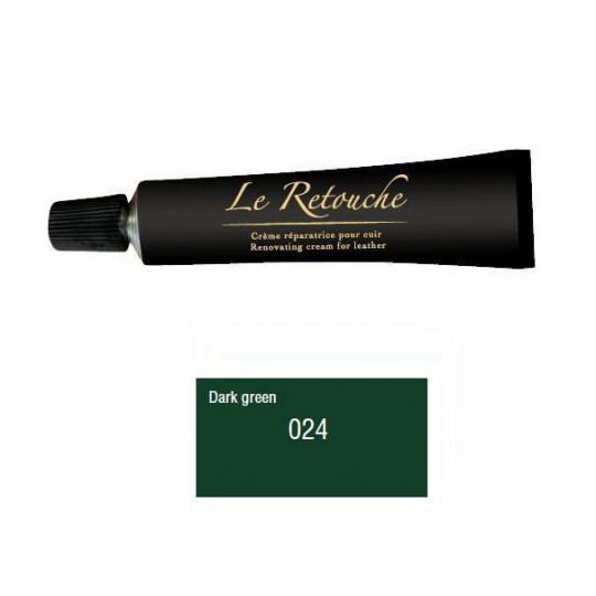 Retoucing cream for smooth leather - Package 25 ml - Color dark green