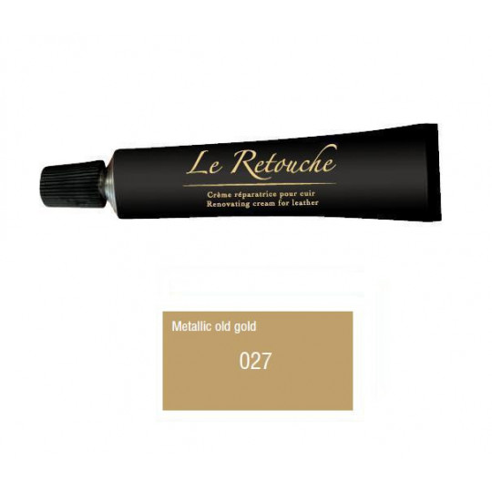 Retoucing cream for smooth leather - Package 25 ml - Color old metalizzed gold