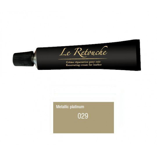Retoucing cream for smooth leather - Package 25 ml - Color platinum