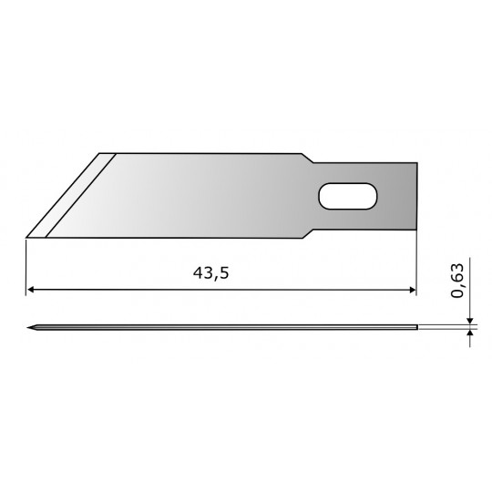 Cuchilla CE300 HSS - Largo cuchilla 43.5 mm