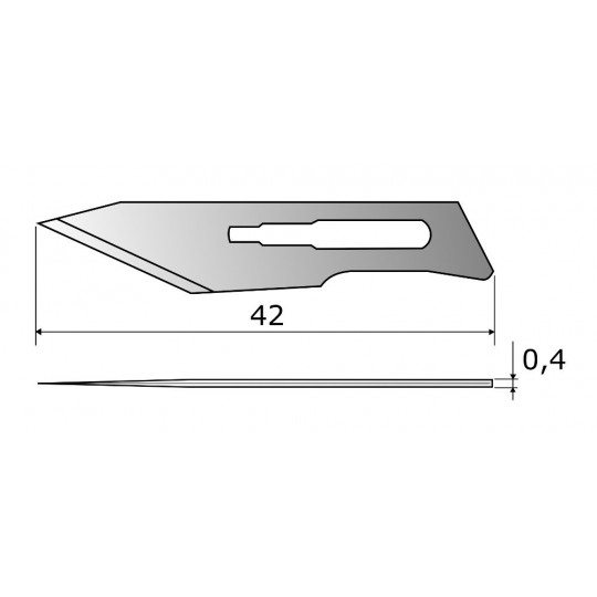 Cuchilla CE309 HSS - Largo cuchilla 42 mm
