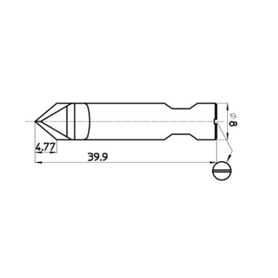 Blade with incision for screwdriver 43587 - Max. cutting depth 4.77 mm
