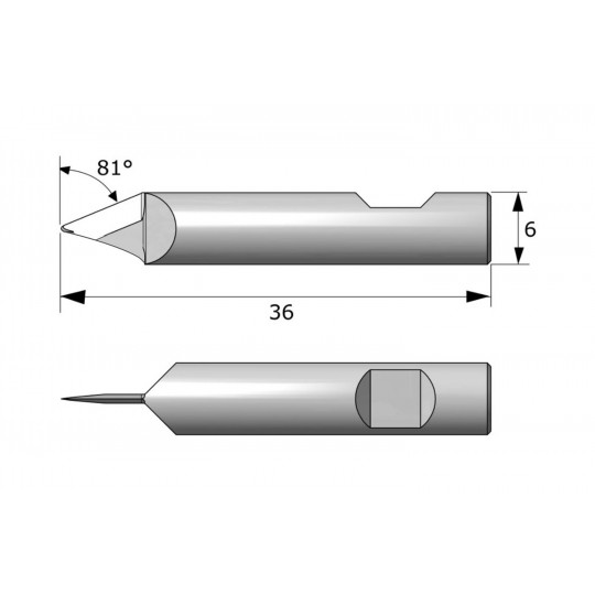 Blade 001952 1/30° Valiani compatible - Max. cutting depth 5 mm