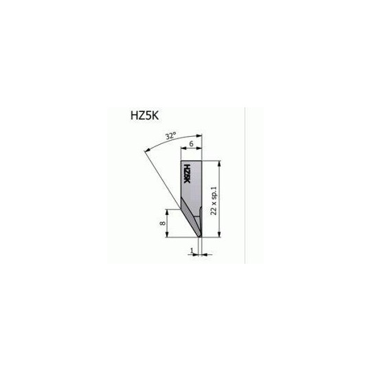 Cuchilla compatible con Comelz - HZ5K - espesor de la cuchilla 1.0mm