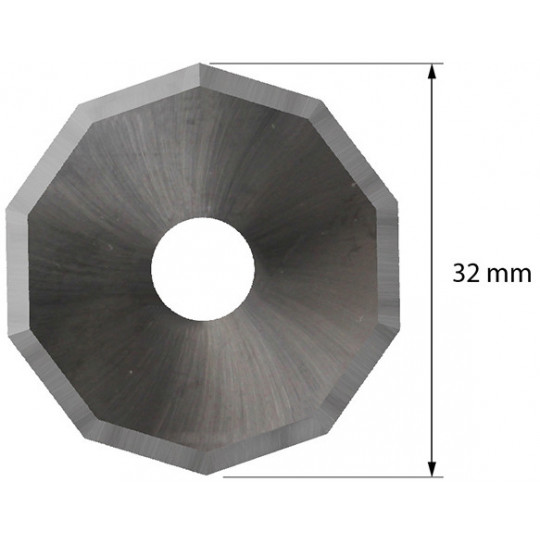 Lame compatible avec Zund - Z52 - épaisseur de coupe jusqu’à 7 mm - ø 32 mm - ø for interne 8 mm