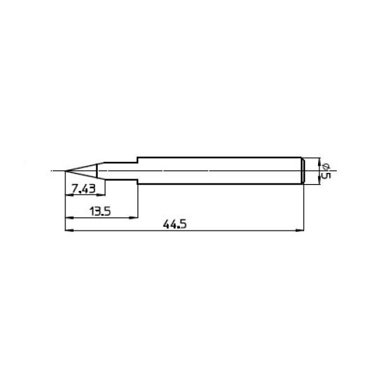 Lama 47570 - Gambo Ø 5 mm modificato - Esclusiva Cat srl - Spessore del taglio fino a 7.43 mm