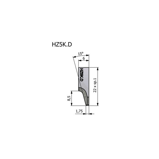 Blade Comelz compatible - HZ5KD - thickness of the blade 1.0mm