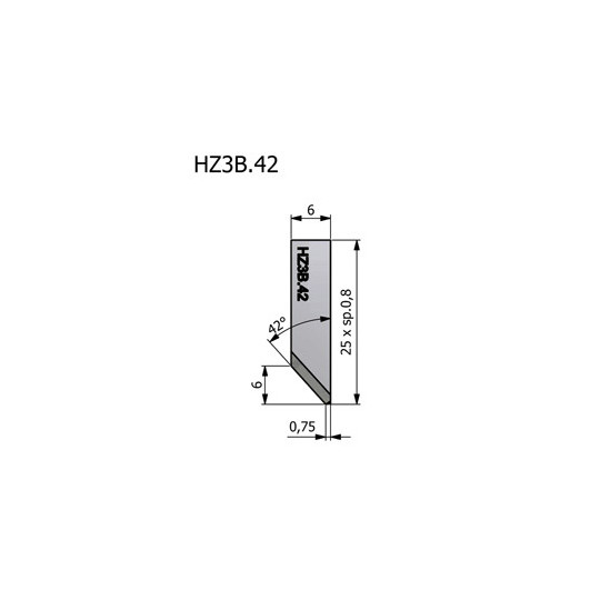 Lama compatibile con Comelz - HZ3B.42 - spessore del taglio 0.8mm