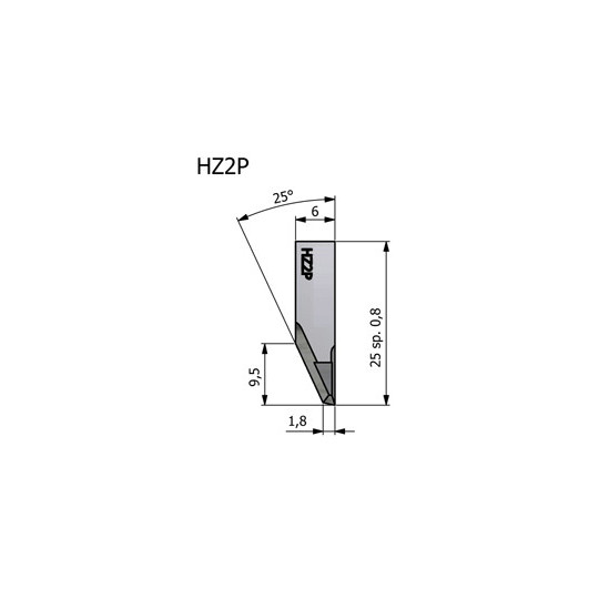 Lama compatibile con Comelz - HZ2P - spessore del taglio 0.8mm