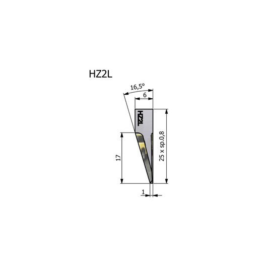 Cuchilla compatible con Comelz - HZ2L - espesor de corte 0.8mm