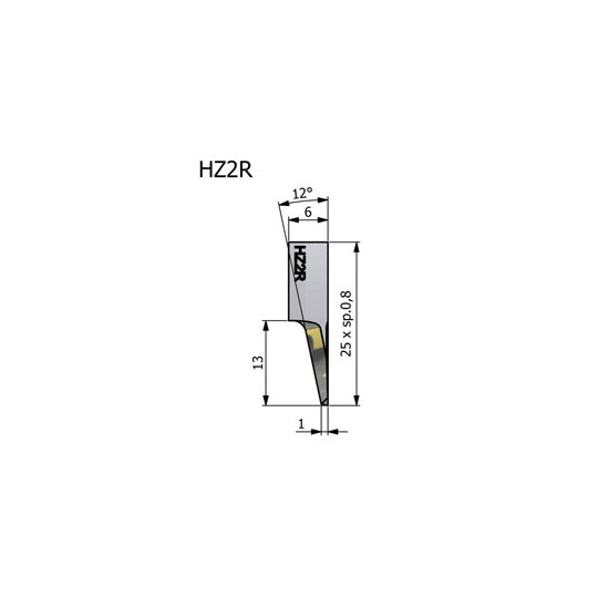 Cuchilla compatible con Comelz - HZ2R - espesor de corte 0.8mm