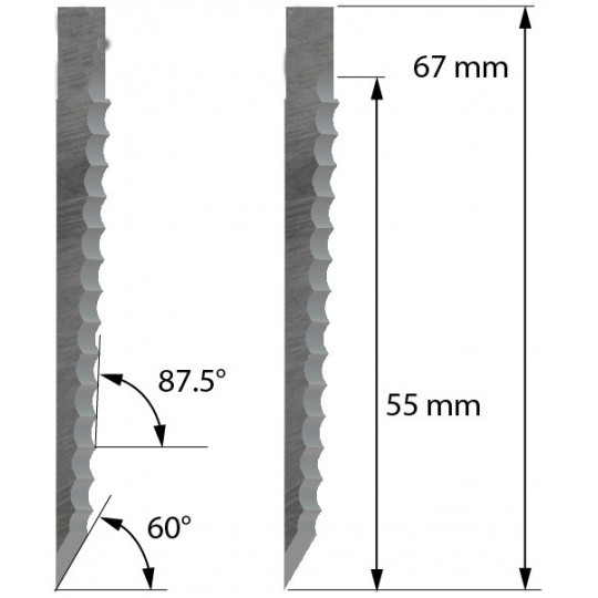 Ostrze Z66 - Cięcie 55 mm