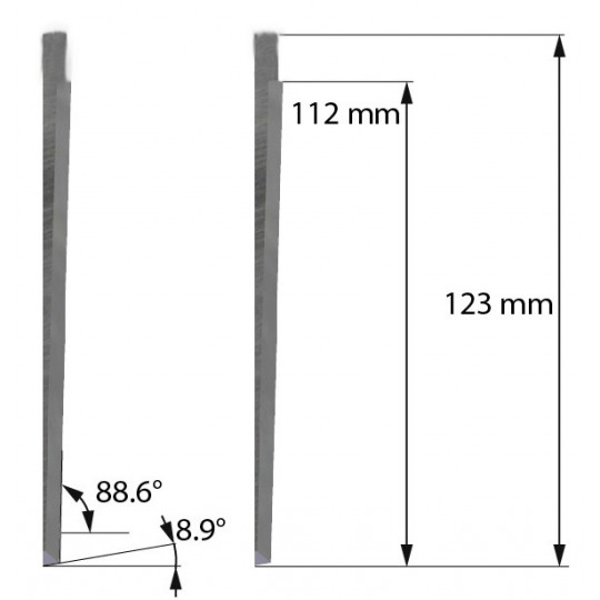 Blade Allevi compatible - Z601 - Max. cutting depth 112 mm