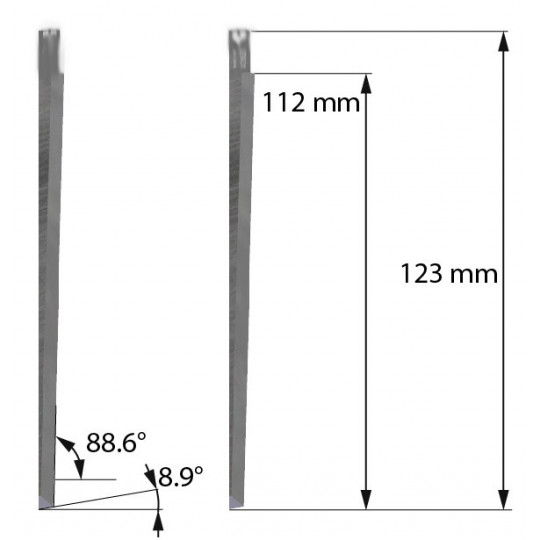 Blade Allevi compatible - Z606 - Max. cutting depth 72 mm