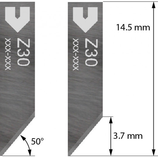 Cuchilla compatible con Zund - 3910330 - Z30 - Corte 2 mm