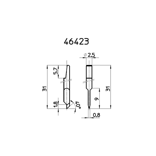 Lama 46423 - Spessore del taglio fino a 1.8 mm
