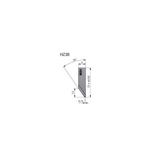 Cuchilla compatible con Comelz - HZ3B - espesor de corte 0.8mm