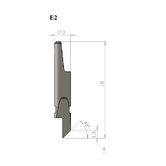 Blade E2 - Max. cutting depth 1.5 mm