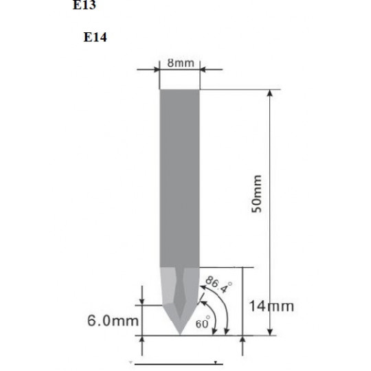 Lama E14 - Spessore del taglio fino a 14 mm