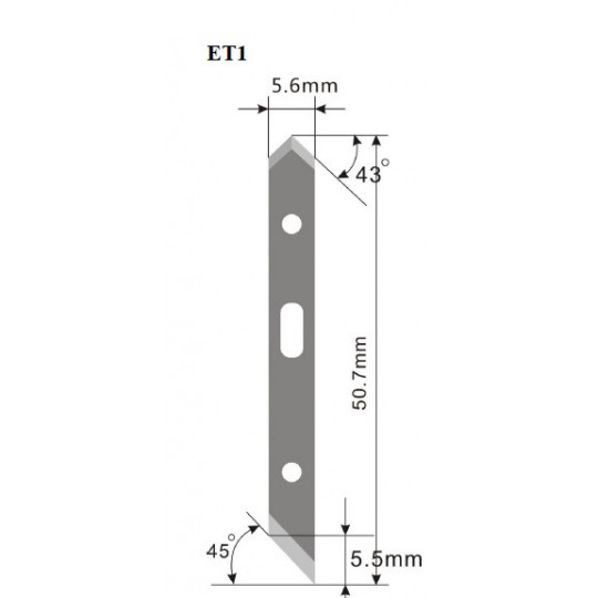 Ostrze ET1 - grubość cięcia 2,5 – 5,5 mm