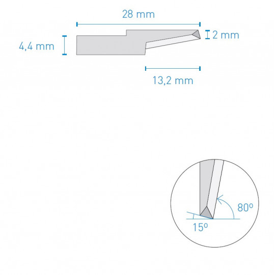 Cuchilla 062 KNF A1640 - espesor de corte hasta 12 mm