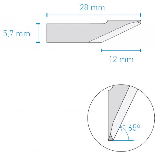 Lama compatibile con 858 KNF A1641 - Spessore del taglio fino a 12 mm