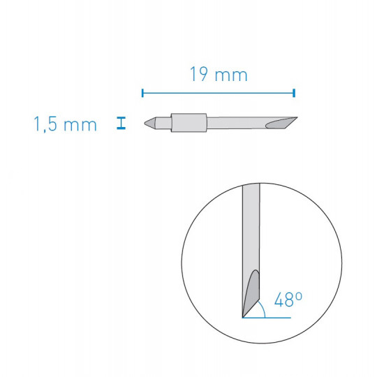 Lama compatibile con J208 KNF30 R2910 - Spessore del taglio fino a 1.5 mm