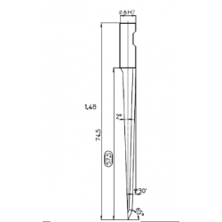 Cuchilla 48636 - espesor de corte hasta 57mm