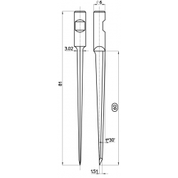 Cuchilla 48713 - espesor de corte hasta 60mm