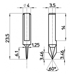 Cuchilla compatible con Talamonti - 48736 - espesor de corte hasta 6mm