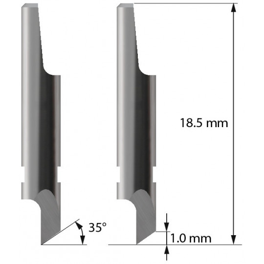 Blade compatible with Zund - 3910105 - Z1 - cutting thickness up to 1,0mm