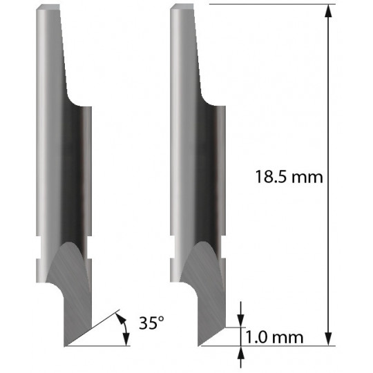 Blade compatible with Zund - 3910110 - Z2 - cutting thickness up to 1,0mm