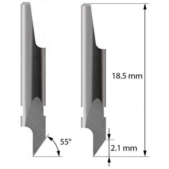Blade compatible with Zund - 3910116 - Z4 - cutting thickness up to 2,1mm