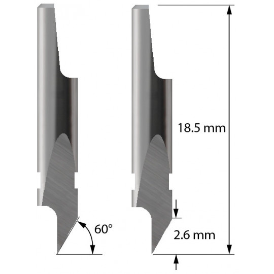 Blade compatible with Zund - 3910117 - Z5 - cutting thickness up to 2,6mm