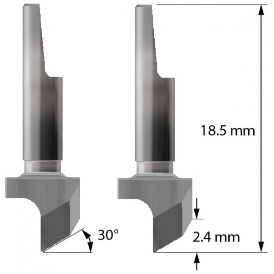 Klinge, messer mit Zünd-3910154-W6 kompatibel - Schnitttiefe 2.4 mm