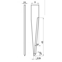 Cuchilla compatible con Cielle - M03LLM031 - espesor de corte hasta 45mm