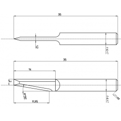 Cutting blade Cod. 49714/49351 L12 - Reinforced
