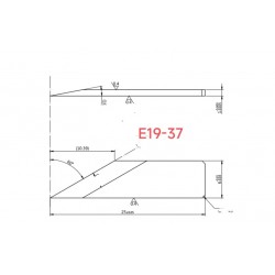Flat blade E19-37 with sharpening on one side