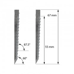 BLADE H66 COMPATIBLE WITH HASLER - CUTTING THICKNESS UP TO 55 MM