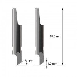 LAMA H1 COMPATIBILE CON HASLER - SPESSORE DEL TAGLIO FINO A 1,0 MM